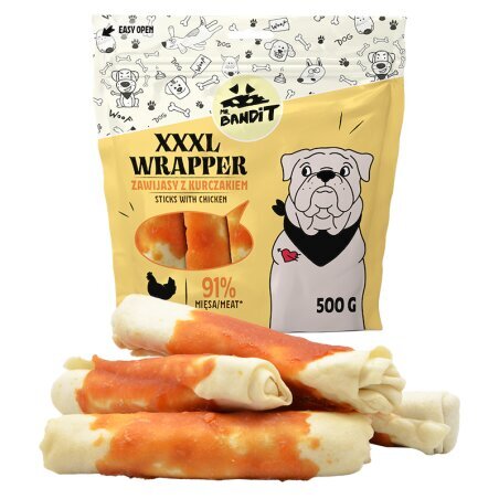 Mr. Bandit WRAPPER XXXL tikkuja kanan kanssa, 500 g hinta ja tiedot | Koiran herkut | hobbyhall.fi