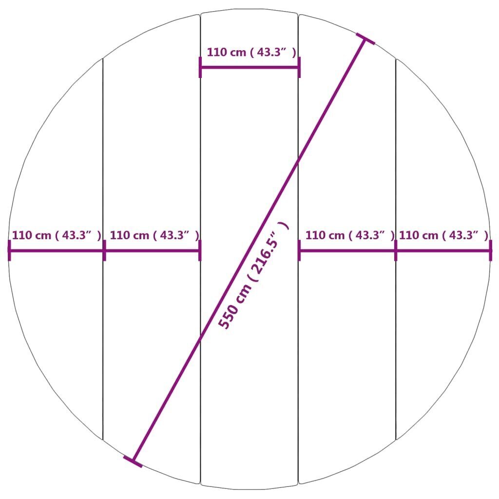 Uima-altaan aluskangas harmaa Ø550 cm polyesteri geotekstiili hinta ja tiedot | Uima-allastarvikkeet | hobbyhall.fi