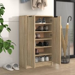 Kenkäkaappi Sonoma-tammi 59x35x100 cm tekninen puu hinta ja tiedot | Kenkäkaapit ja -hyllyt | hobbyhall.fi