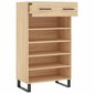 Kenkäkaappi Sonoma-tammi 60x35x105 cm tekninen puu hinta ja tiedot | Kenkäkaapit ja -hyllyt | hobbyhall.fi