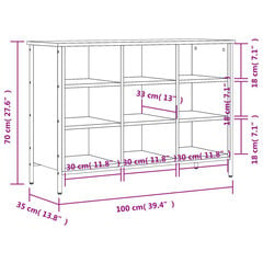 Kenkäkaappi harmaa Sonoma 100x35x70 cm tekninen puu hinta ja tiedot | Kenkäkaapit ja -hyllyt | hobbyhall.fi