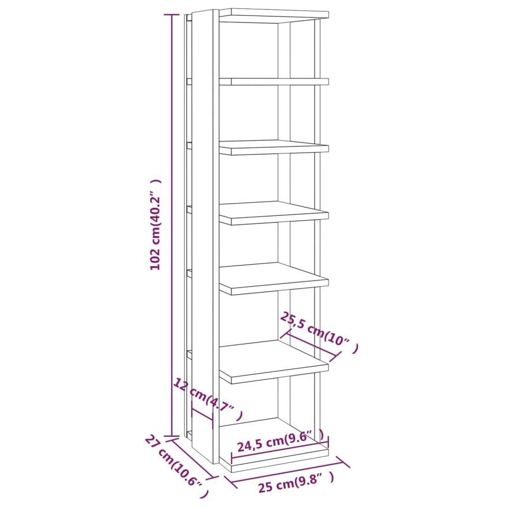 Kenkätelineet 2 kpl harmaa Sonoma 27,5x27x102 cm tekninen puu hinta ja tiedot | Kenkäkaapit ja -hyllyt | hobbyhall.fi