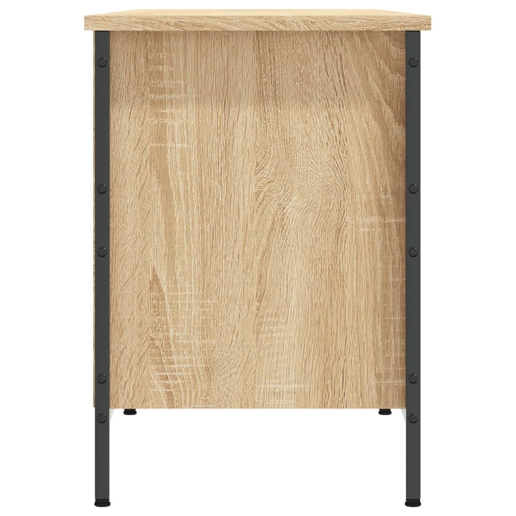 Kenkäkaappi Sonoma-tammi 131x35x50 cm tekninen puu hinta ja tiedot | Kenkäkaapit ja -hyllyt | hobbyhall.fi