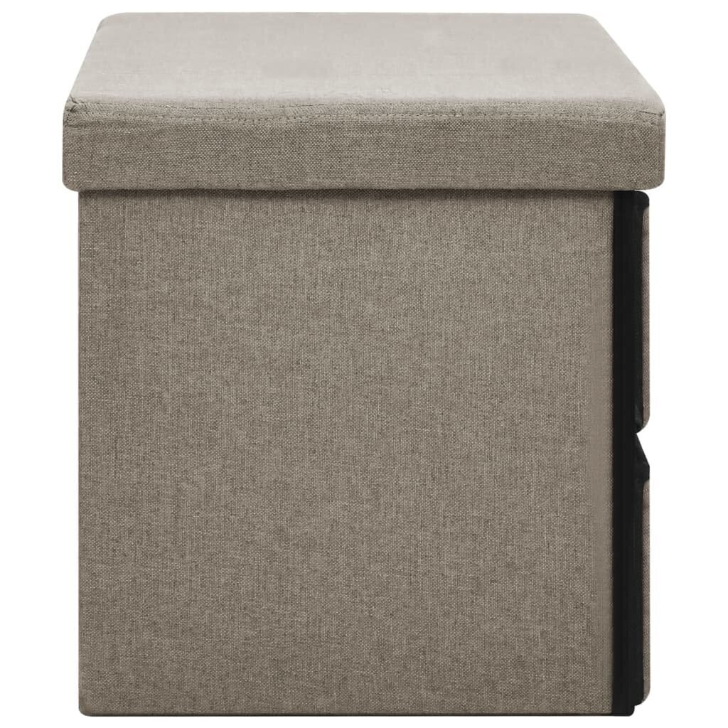 Penkki-säilytyslaatikko, taupe, 76x38x38cm, tekoliina hinta ja tiedot | Kenkäkaapit ja -hyllyt | hobbyhall.fi