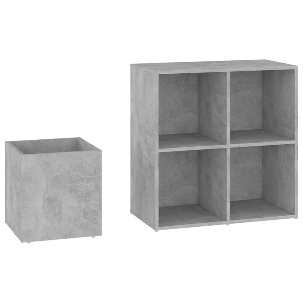 Eteisen kenkäkaappi betoninharmaa 105x35,5x70 cm lastulevy hinta ja tiedot | Kenkäkaapit ja -hyllyt | hobbyhall.fi