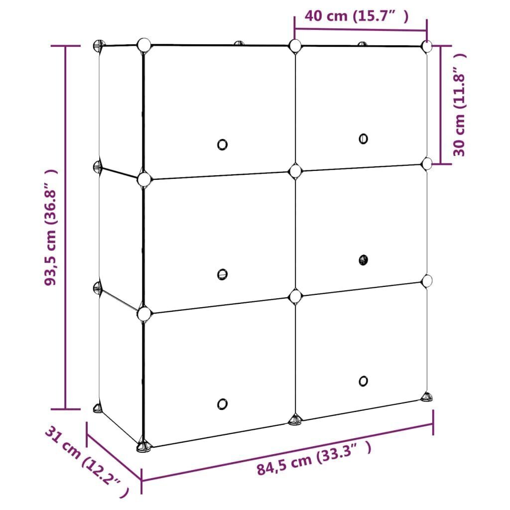 Kenkäteline musta 84,5x31x93,5 cm PP hinta ja tiedot | Kenkäkaapit ja -hyllyt | hobbyhall.fi