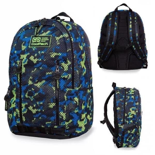 Reppu CoolPack Impact II / Camo Mesh, keltainen hinta ja tiedot | Koulureput ja -laukut | hobbyhall.fi