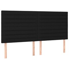 sängynpääty LEDillä, musta, 160x5x118/128cm, kangas hinta ja tiedot | Sängyt | hobbyhall.fi