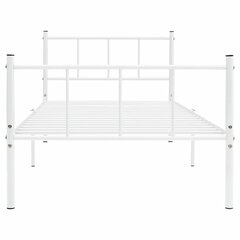 Sängynrunko valkoinen metalli 90x200 cm hinta ja tiedot | Sängyt | hobbyhall.fi