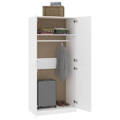 Vaatekaappi valkoinen 90x52x200 cm lastulevy hinta ja tiedot | Kaapit | hobbyhall.fi