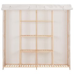 Vaatekaappi valkoinen 173x40x170 cm kangas hinta ja tiedot | Kaapit | hobbyhall.fi