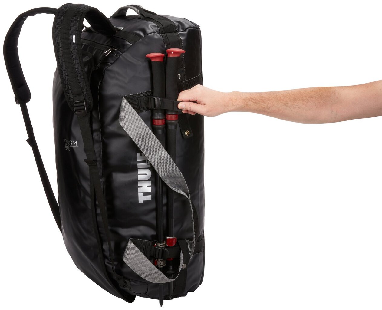 Thule Chasm duffelilaukku 90L TDSD-204, oliivi hinta ja tiedot | Urheilukassit ja reput | hobbyhall.fi