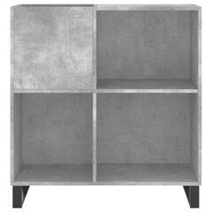 LP-levyjen säilytyskaappi betoninharmaa 84,5x38x89 cm puu hinta ja tiedot | Kaapit | hobbyhall.fi