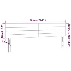 Sängynpääty, 2 kpl, tummanharmaa, 100x5x78/88cm, kangas hinta ja tiedot | Sängyt | hobbyhall.fi