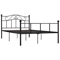 Sängynrunko musta metalli 120x200 cm hinta ja tiedot | Sängyt | hobbyhall.fi
