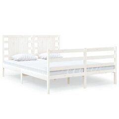 Sängynrunko valkoinen täysi mänty 140x200 cm hinta ja tiedot | Sängyt | hobbyhall.fi