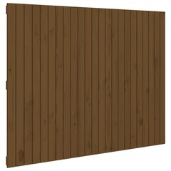 Sängynpääty seinälle hunajanruskea 146,5x3x110 cm täysi mänty hinta ja tiedot | Sängyt | hobbyhall.fi