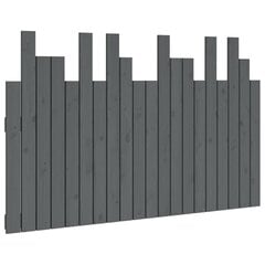 Sängynpääty seinälle harmaa 127,5x3x80 cm täysi mänty hinta ja tiedot | Sängyt | hobbyhall.fi