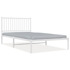 Metallinen sängynrunko päädyllä valkoinen 107x203 cm hinta ja tiedot | Sängyt | hobbyhall.fi