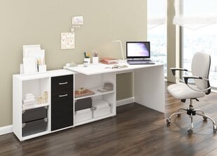 Kirjoituspöytä Beat L, valkoinen/musta hinta ja tiedot | Tietokonepöydät ja työpöydät | hobbyhall.fi