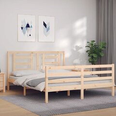 Sängynrunko päädyllä 160x200 cm täysi mänty hinta ja tiedot | Sängyt | hobbyhall.fi