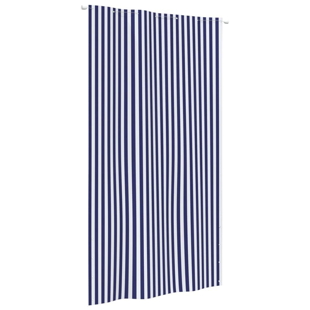 Parvekkeen suoja sininen ja valkoinen 140x240 cm Oxford kangas hinta ja tiedot | Aurinkovarjot ja markiisit | hobbyhall.fi