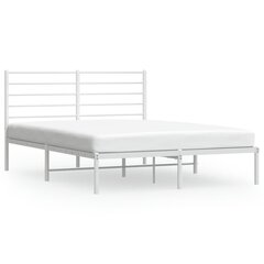 Metallinen sängynrunko päädyllä valkoinen 140x190 cm hinta ja tiedot | Sängyt | hobbyhall.fi