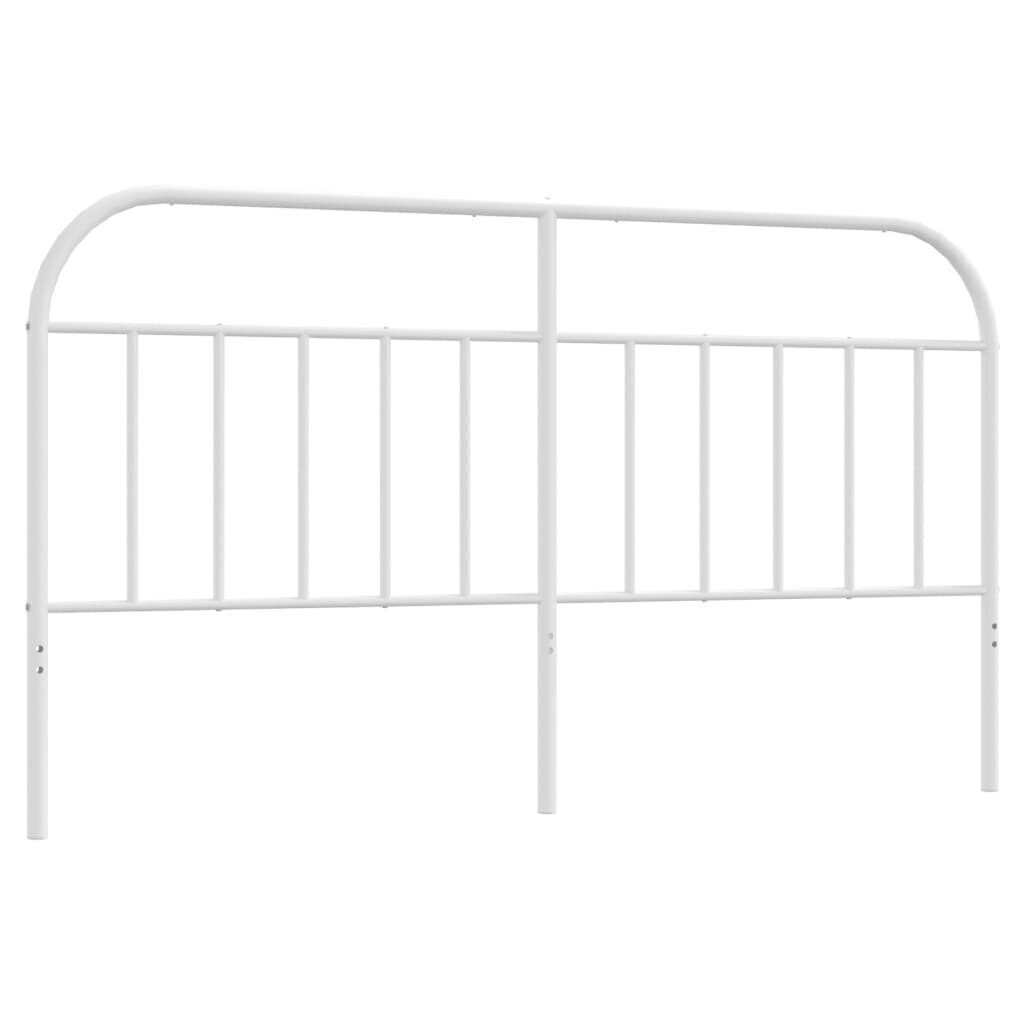 Metallinen sängynpääty valkoinen 160 cm hinta ja tiedot | Sängyt | hobbyhall.fi