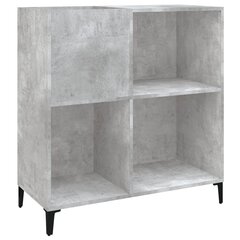 LP-levyjen säilytyskaappi betoninharmaa 84,5x38x89 cm puu hinta ja tiedot | Kaapit | hobbyhall.fi