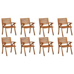 Puutarhatuolit tyynyillä, 8 kpl, ruskea hinta ja tiedot | Puutarhatuolit | hobbyhall.fi