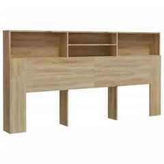 Sängynpääty säilytystilalla Sonoma-tammi 200x19x103,5 cm hinta ja tiedot | Sängyt | hobbyhall.fi