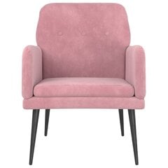 Nojatuoli , Velvet, 62x79x79cm, vaaleanpunainen hinta ja tiedot | Nojatuolit | hobbyhall.fi