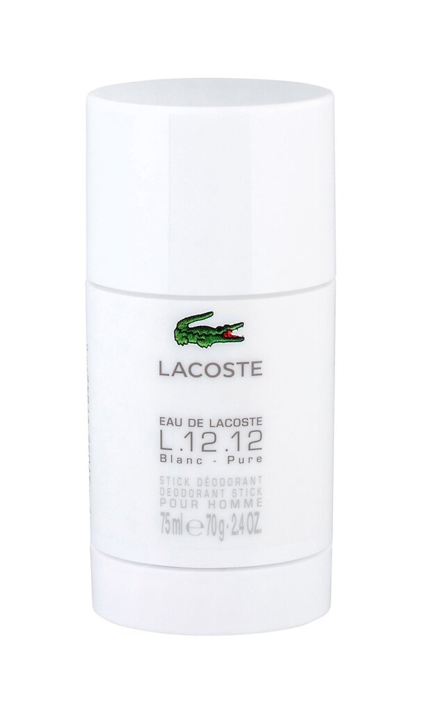 Deodorantti Lacoste Eau de Lacoste L.12.12 Blanc miehille 75 ml hinta ja tiedot | Miesten ihonhoito | hobbyhall.fi