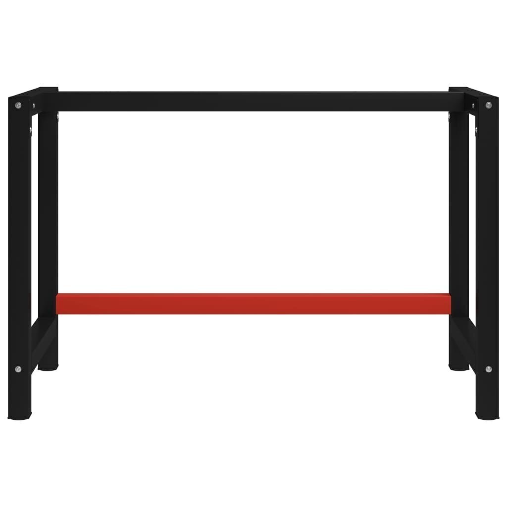 Työpöydän runko metalli 120x57x79 cm musta ja punainen hinta ja tiedot | Muut huonekalutarvikkeet | hobbyhall.fi