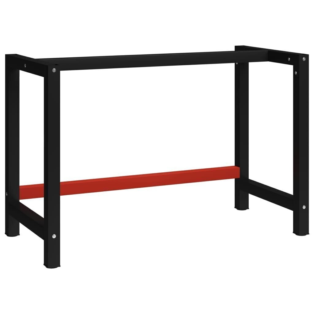 Työpöydän runko metalli 120x57x79 cm musta ja punainen hinta ja tiedot | Muut huonekalutarvikkeet | hobbyhall.fi