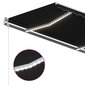 Sisäänkelattava markiisi LED/tuulisensori 350x250cm antrasiitti hinta ja tiedot | Aurinkovarjot ja markiisit | hobbyhall.fi