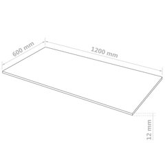 MDF-levyt 2 kpl suorakaide 120x60 cm 12 mm hinta ja tiedot | Muut huonekalutarvikkeet | hobbyhall.fi