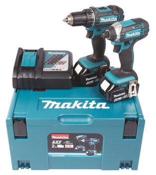 Makita Combokit Akkuporakone DLX2127MJ 18V hinta ja tiedot | Akkuporakoneet ja ruuvinvääntimet | hobbyhall.fi