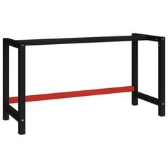 Työpöydän runko metalli 150x57x79 cm musta ja punainen hinta ja tiedot | Muut huonekalutarvikkeet | hobbyhall.fi