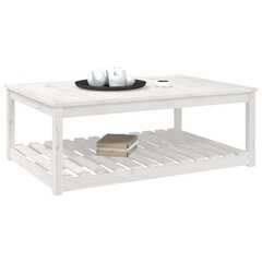 Puutarhapöytä valkoinen 121,5x82,5x45 cm täysi mänty hinta ja tiedot | Puutarhapöydät | hobbyhall.fi