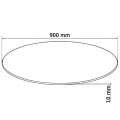 Pöytälevy Karkaistu Lasi Pyöreä 900 mm hinta ja tiedot | Pöytälevyt | hobbyhall.fi