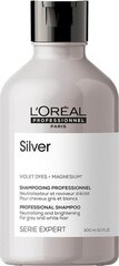 Keltainen neutraloiva shampoo harmaille ja vaaleille hiuksille L'Oreal Professionnel Serie Expert Silver 300 ml hinta ja tiedot | Shampoot | hobbyhall.fi