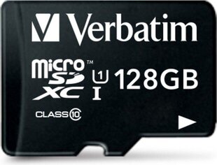 "verbatim micro secure digital card premium, 128 gb, micro sdxc, 44085, uhs-i u1 (luokka 10), sovittimella". hinta ja tiedot | Puhelimen muistikortit | hobbyhall.fi