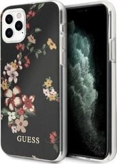 Guess kotelo iPhone 11 Pro Max GUHCN65IMLFL04 mustalle kovakuorelle Flower Collection hinta ja tiedot | Puhelimen kuoret ja kotelot | hobbyhall.fi