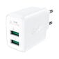 ACEFAST 2 x USB 3A QC 18W laturi – Valkoinen hinta ja tiedot | Puhelimen laturit | hobbyhall.fi