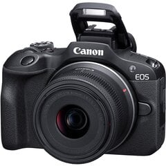 Canon EOS R100 + RF-S 18-45mm F4.5-6.3 IS STM + kiinnityssovitin EF-EOS R hinta ja tiedot | Kamerat | hobbyhall.fi