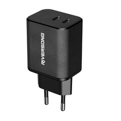 Riversong seinälaturi PowerKub G45 2x USB-C 45W musta AD95 hinta ja tiedot | Puhelimen laturit | hobbyhall.fi