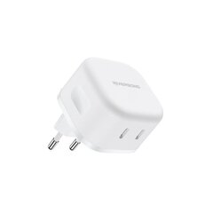 Riversong seinälaturi PowerKub G35 2x USB-C 35W valkoinen AD107 hinta ja tiedot | Puhelimen laturit | hobbyhall.fi