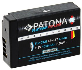 PATONA akku pro valokuva Canon LP-E17 1050mAh Li-Ion Platinum Dekodovaná hinta ja tiedot | Kameran akut | hobbyhall.fi