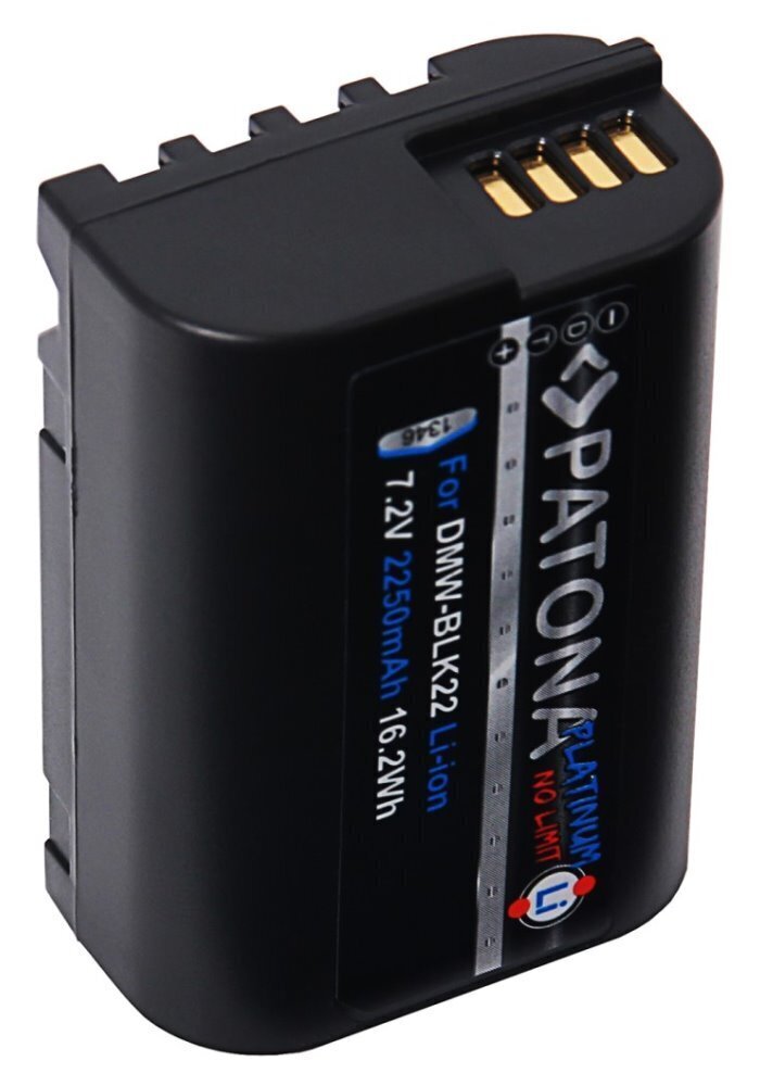 PATONA akku pro valokuva Panasonic DMW-BLK22 2250mAh Li-Ion Platinum DC-S5 hinta ja tiedot | Kameran akut | hobbyhall.fi